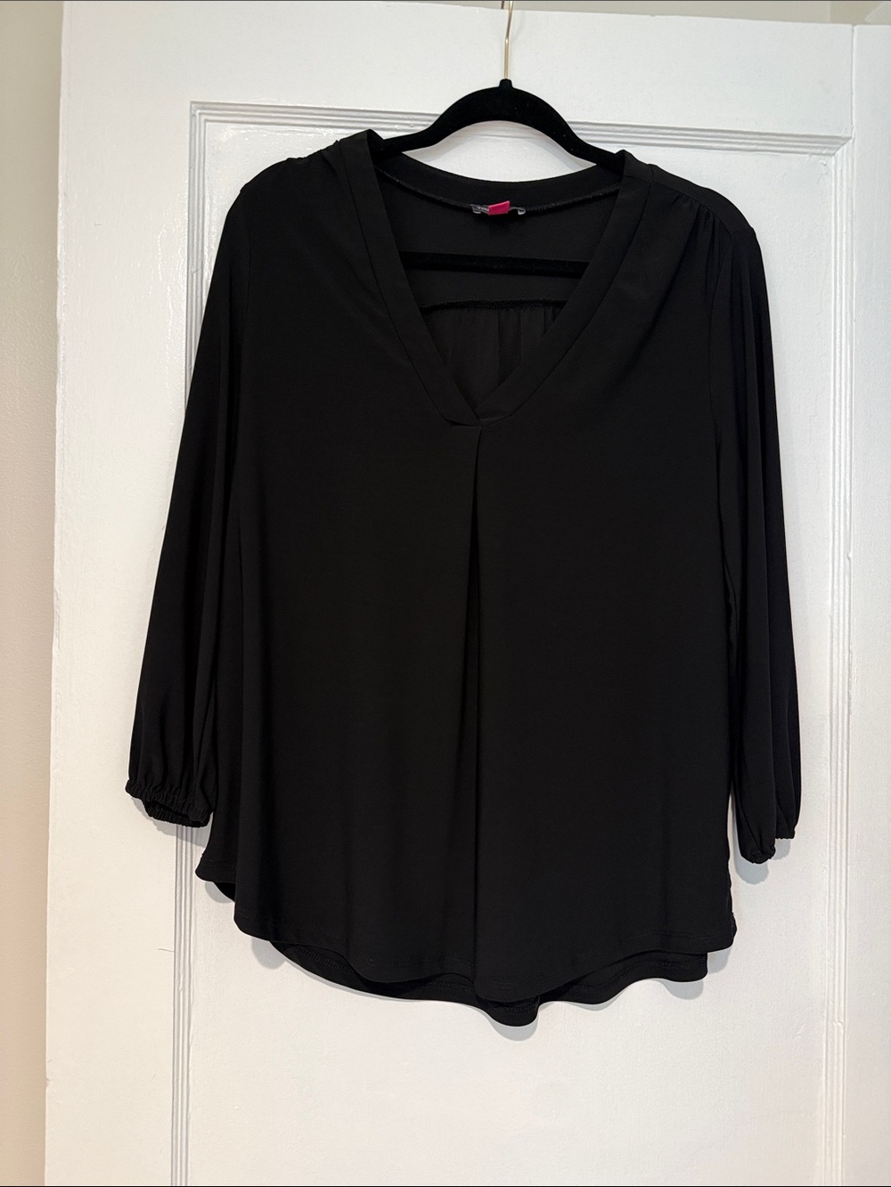 Black V-Neck Vince Camuto Women's Blouse